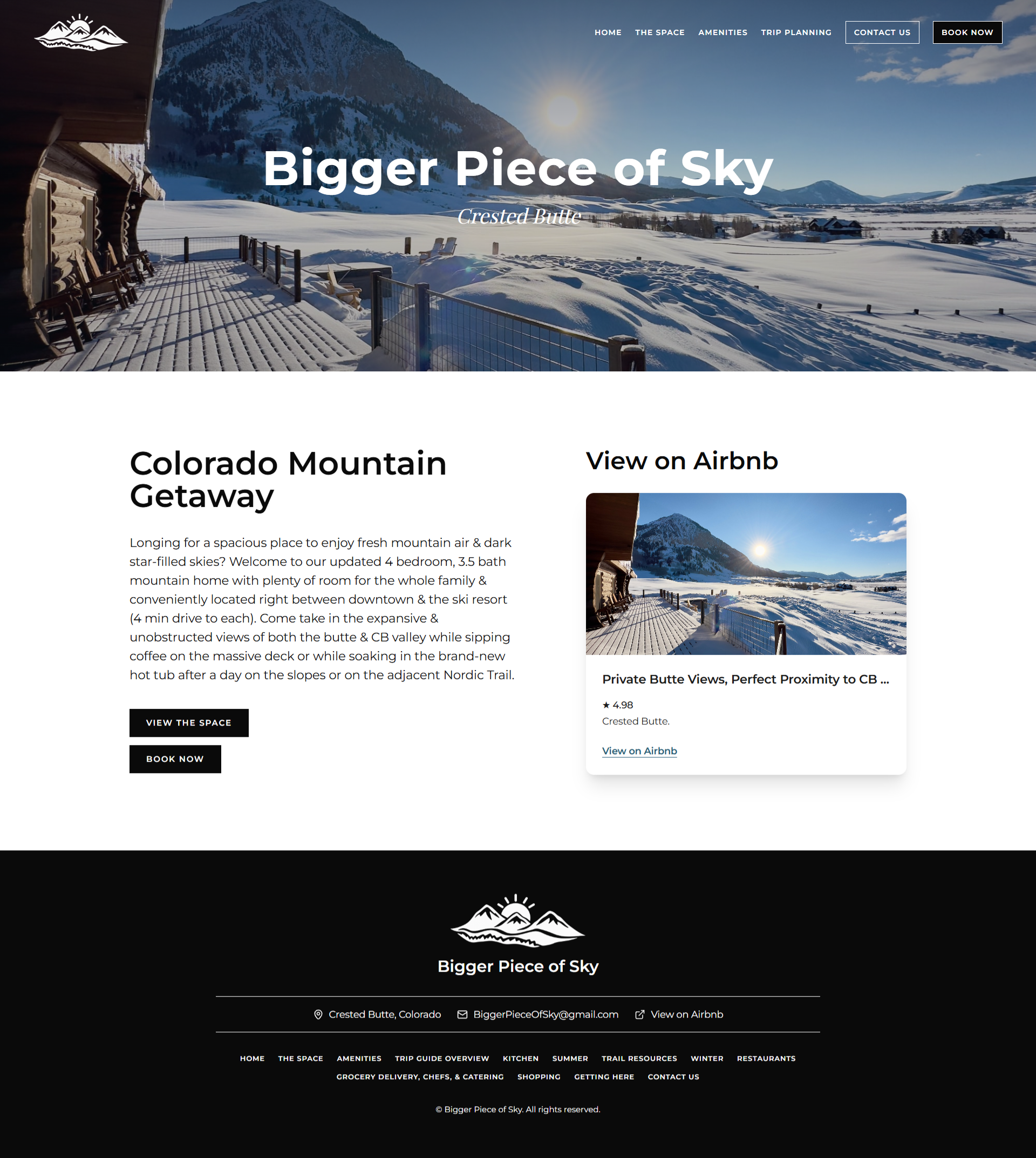 Bigger Piece of Sky homepage