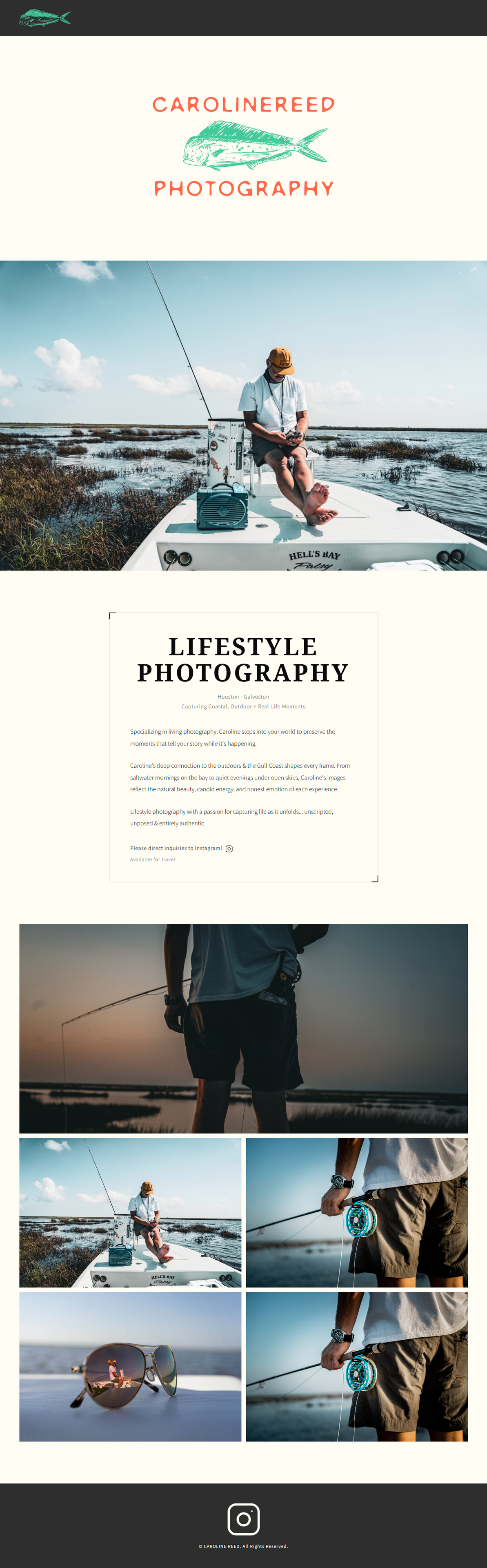 Caroline Reed Photography homepage