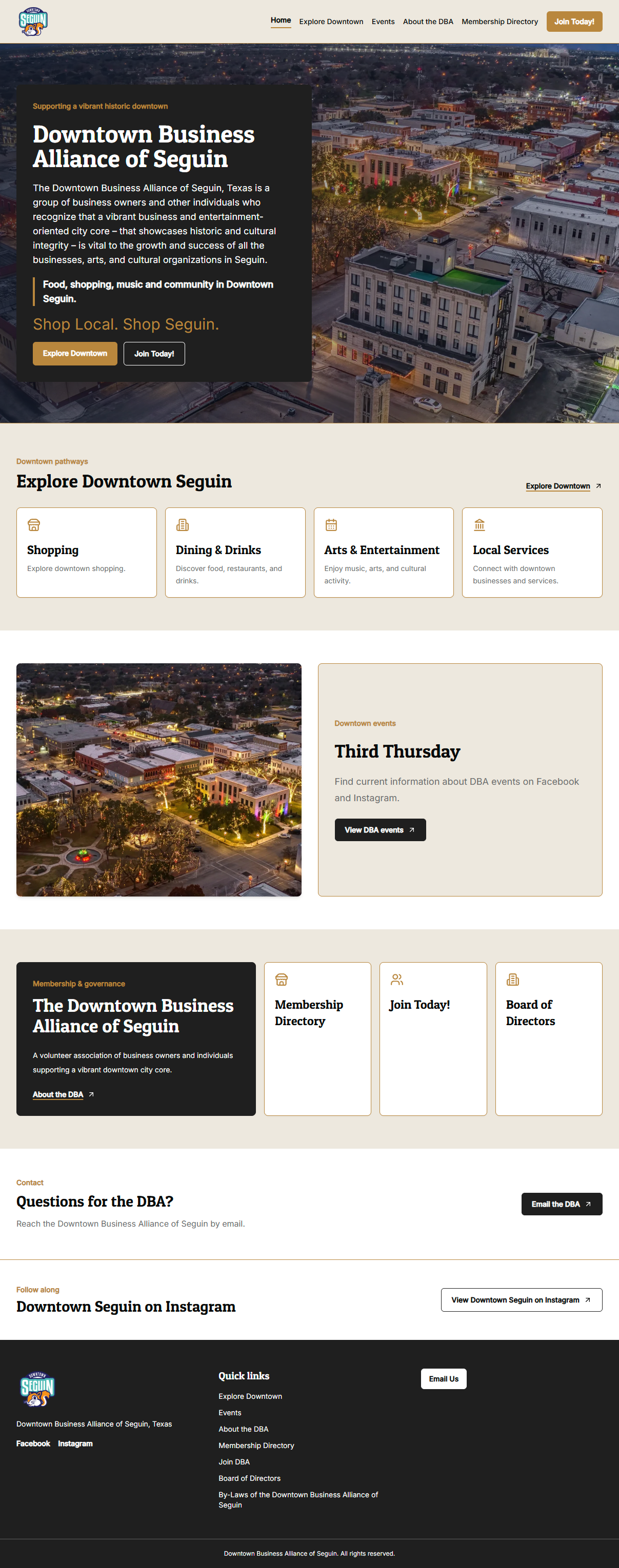 Downtown Seguin homepage
