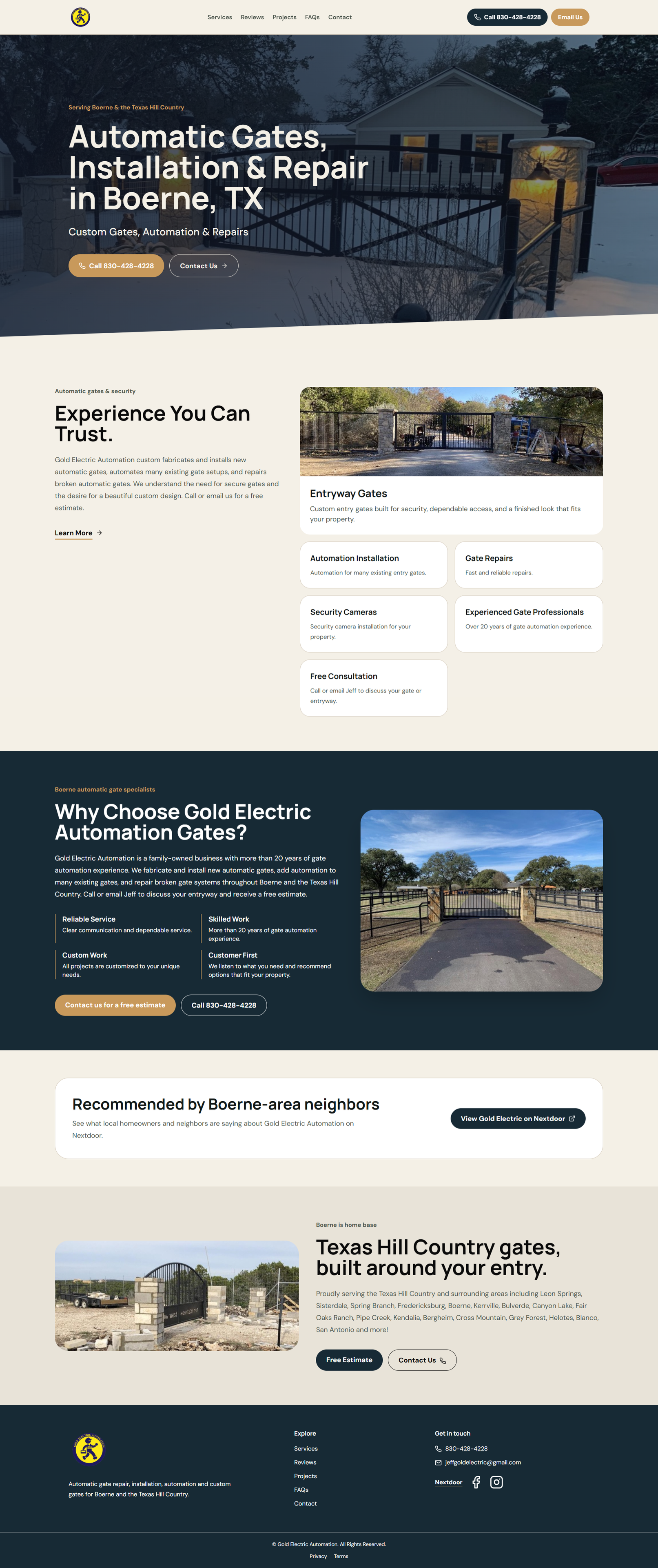 Gold Electric Automation homepage
