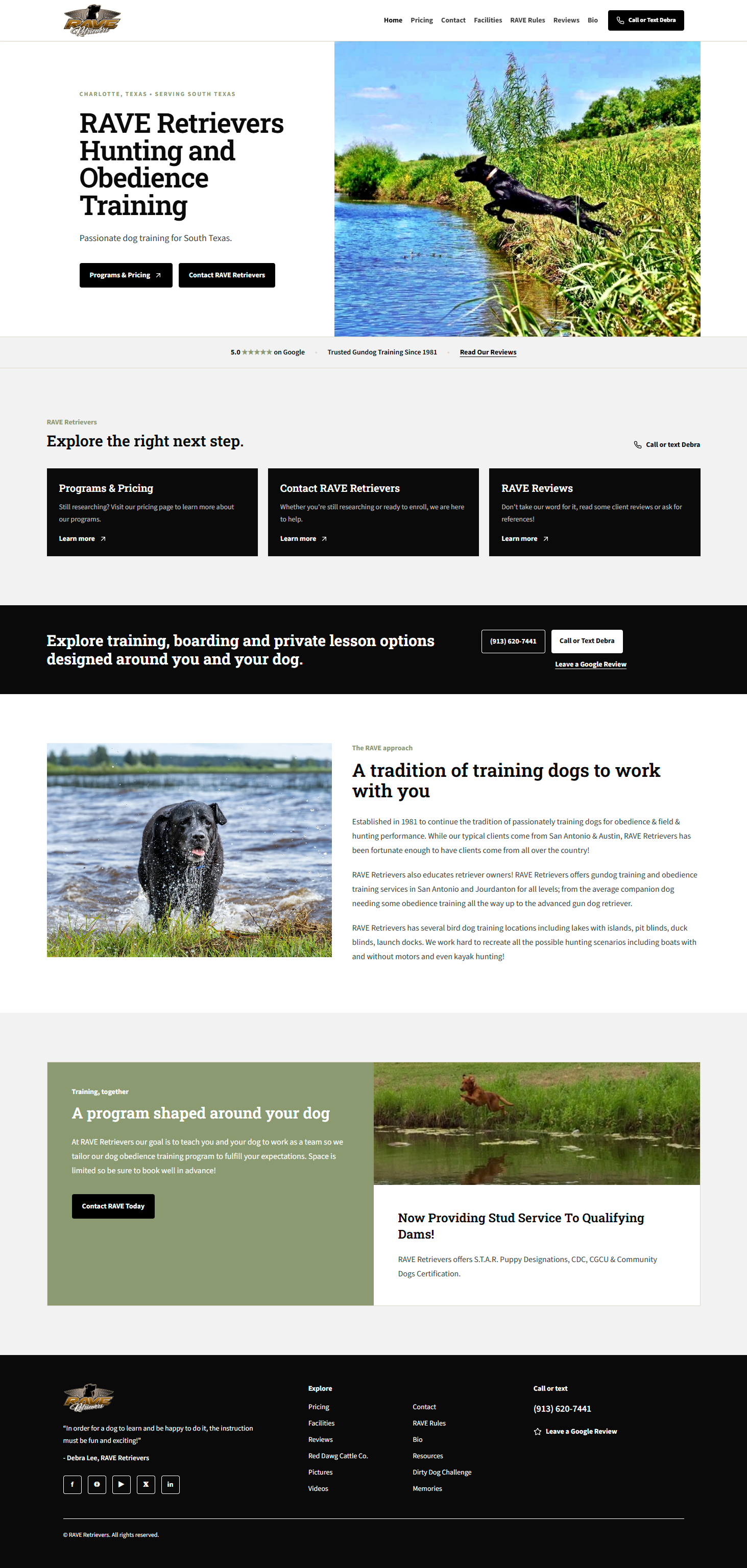 RAVE Retrievers homepage