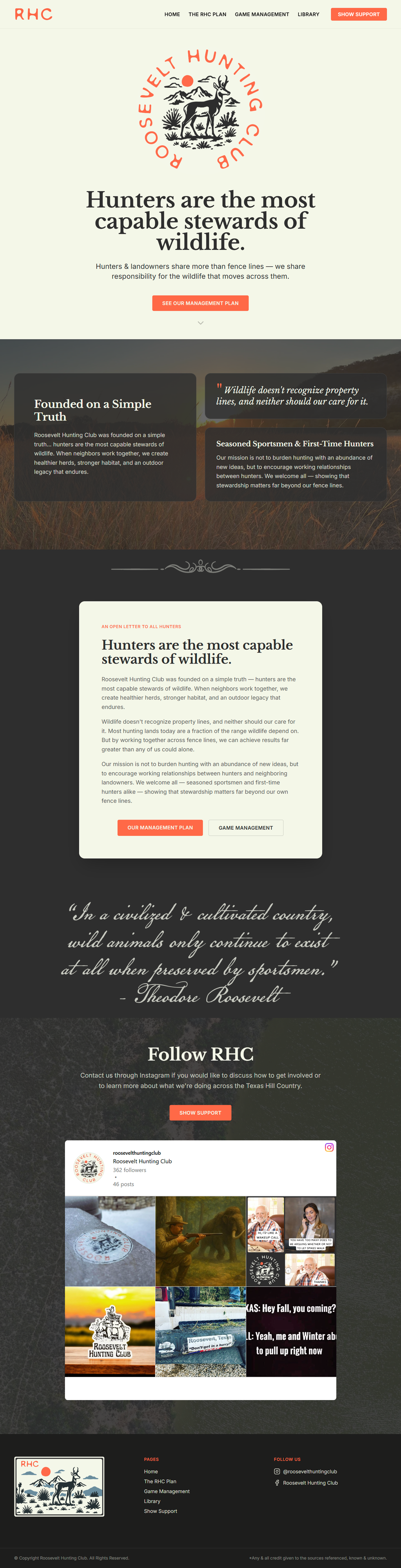 Roosevelt Hunting Club homepage