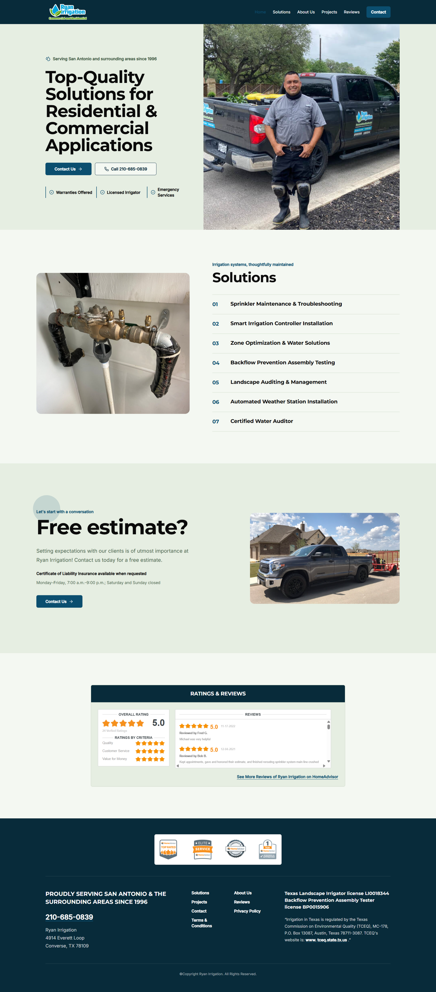 Ryan Irrigation homepage