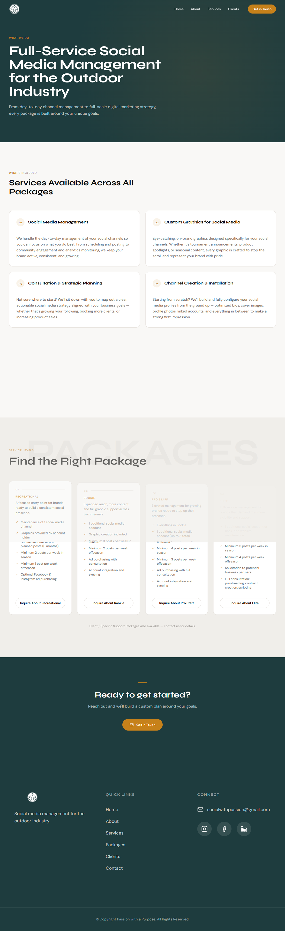 Passion With Purpose homepage