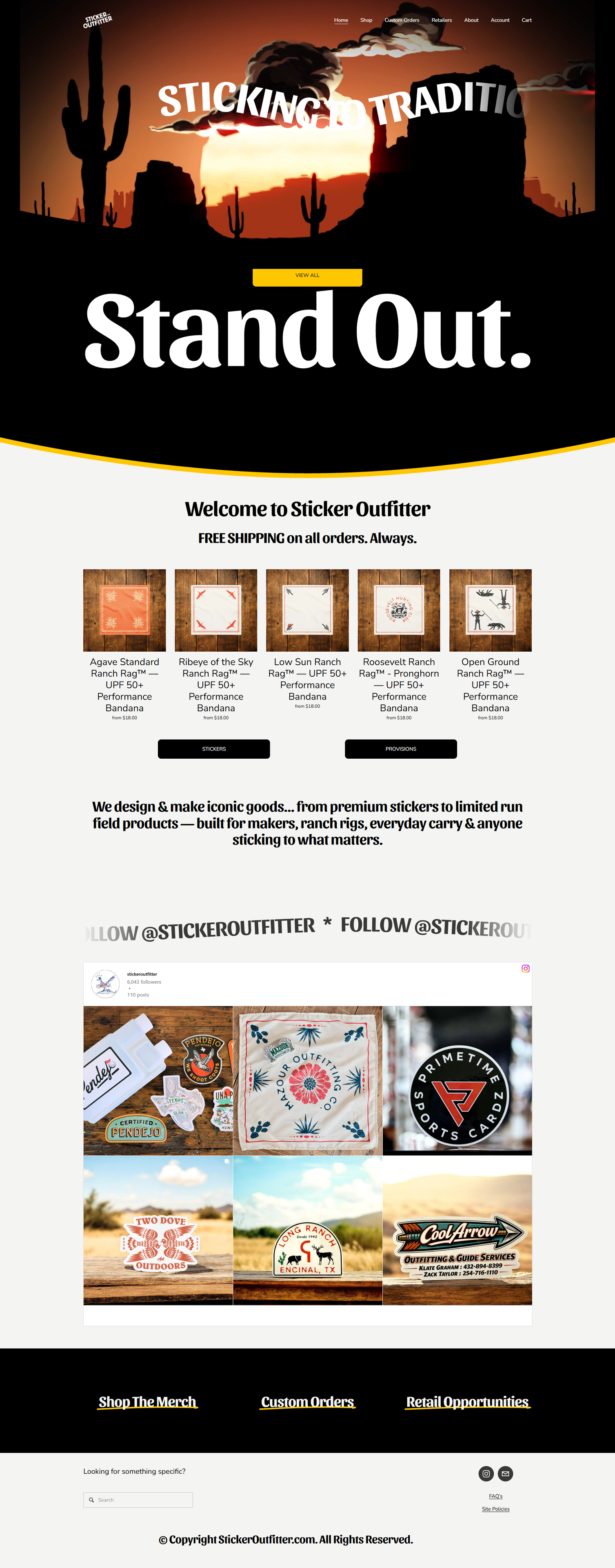 Sticker Outfitter homepage