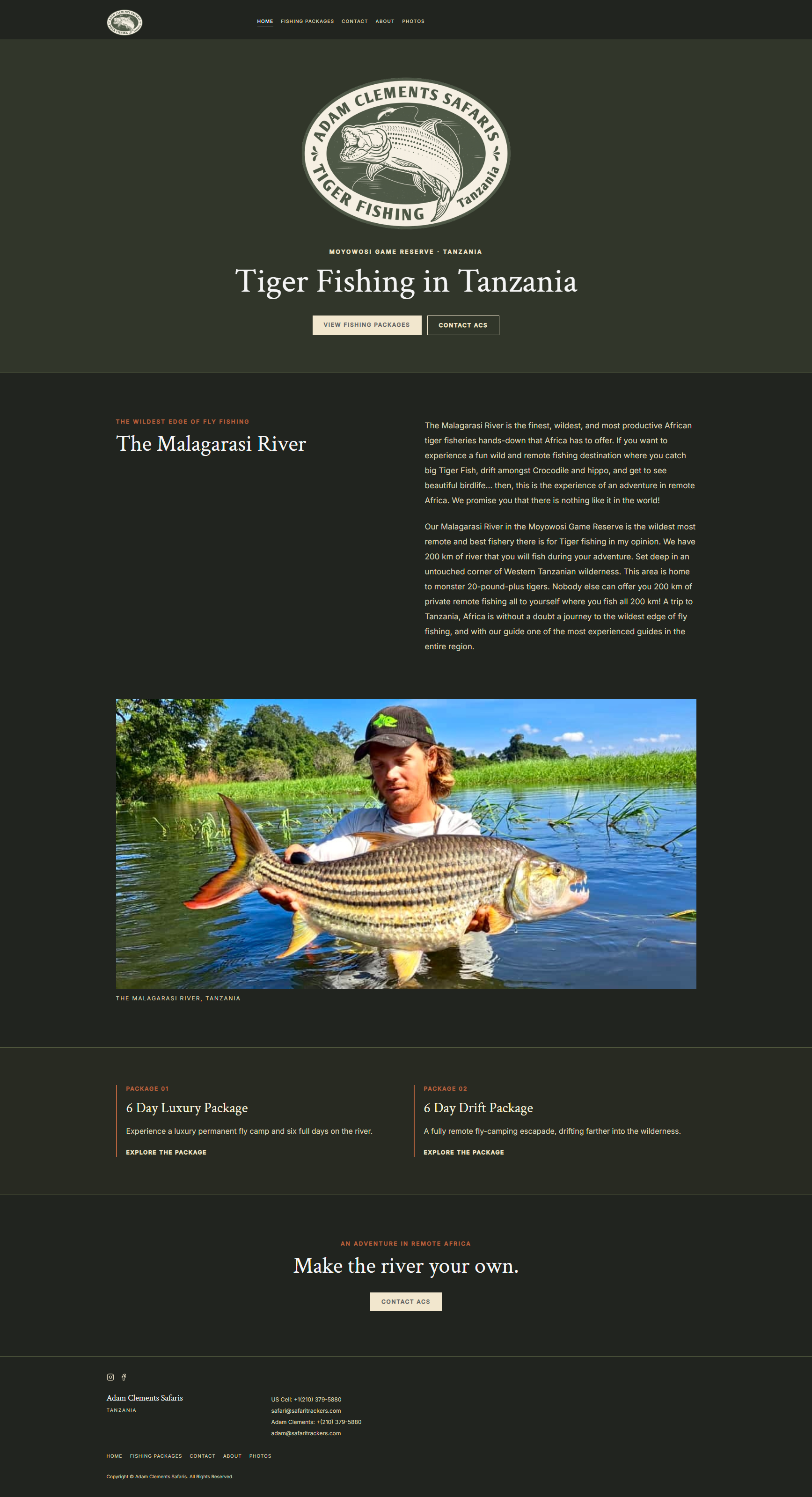 ACS Tiger Fishing homepage