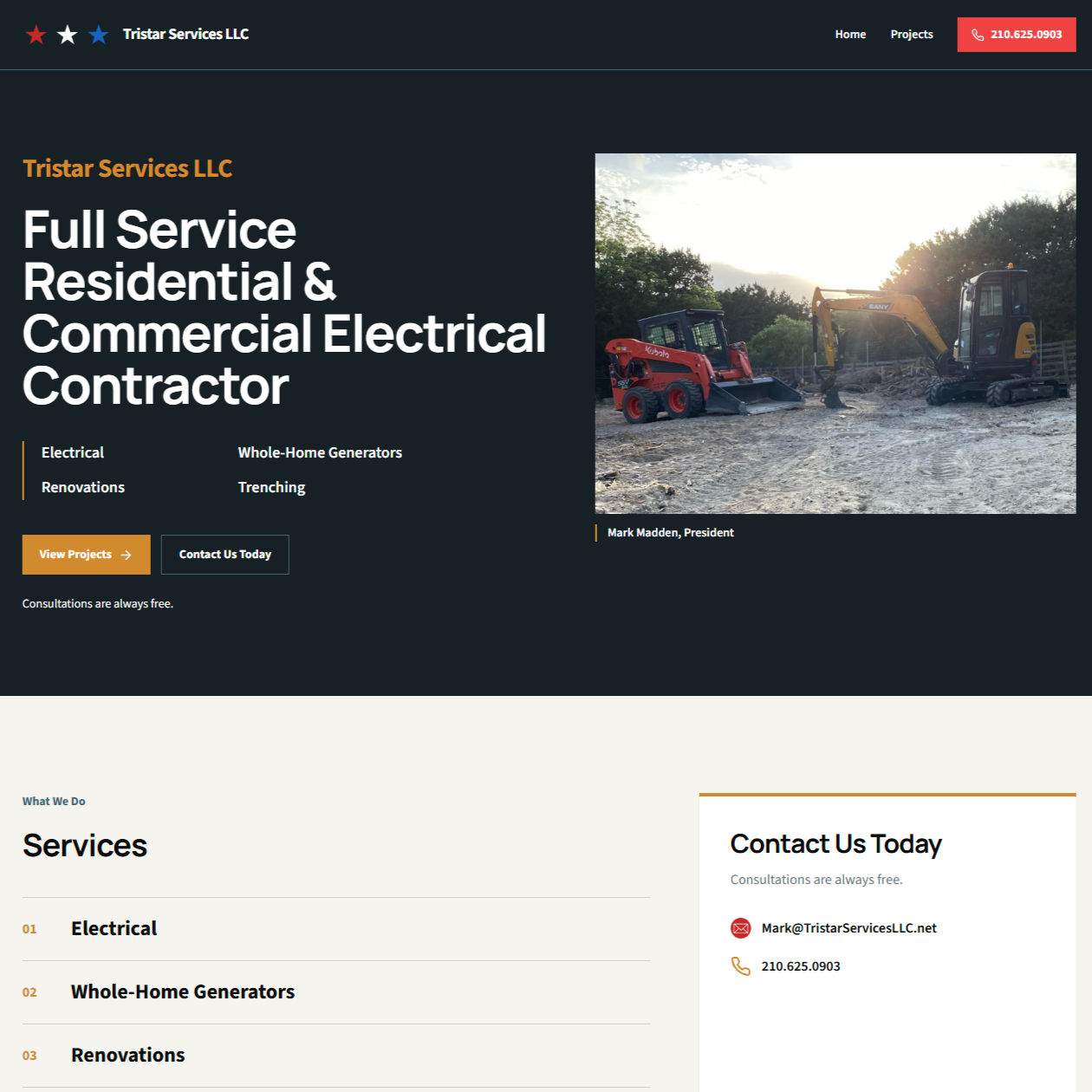 Tristar Services LLC homepage