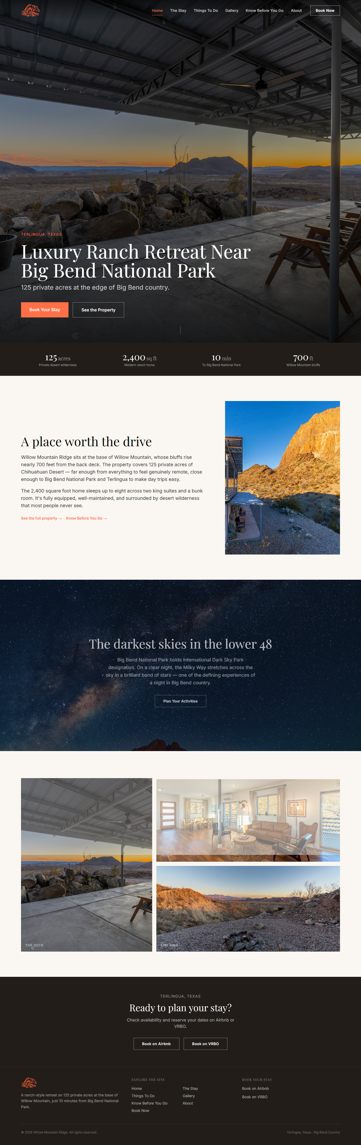 Willow Mountain Ridge homepage